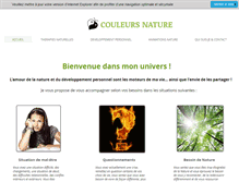 Tablet Screenshot of couleursnature.ch